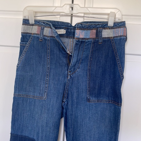Anthropologie Pilcro & The Letterpress Patchwork Jeans, straight leg, Size 27 - Picture 2 of 9